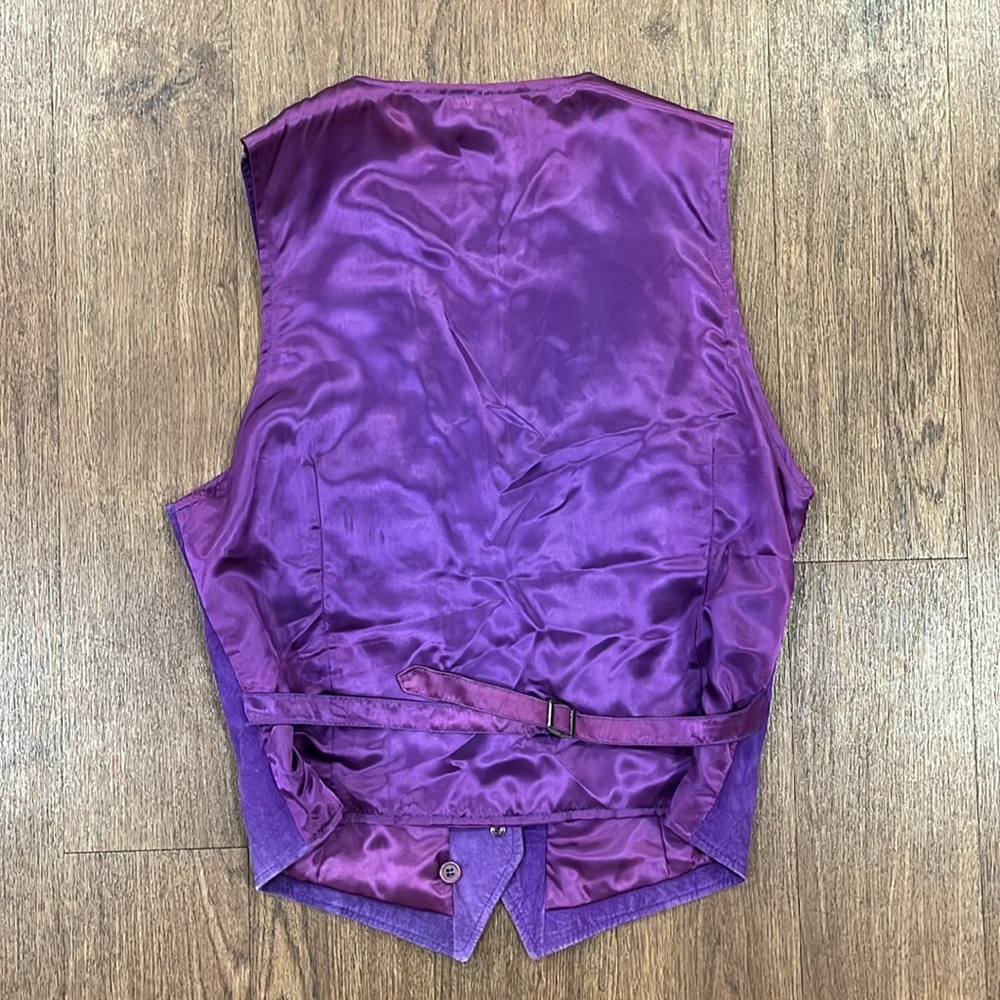 Vibrant Purple Suede Vest - Picture 2 of 3
